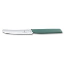 Victorinox - Couteau Tomate Denté 11cm Swiss Modern - Vert Sauge - 6.9006.11W43