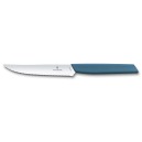 Victorinox - Couteau Steak Denté 12cm Swiss Modern - Bleuet - 6.9006.12W2